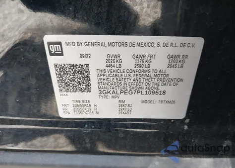 2023 GMC Terrain Fwd Slt from USA, damaged, VIN 3GKALPEG7PL109518